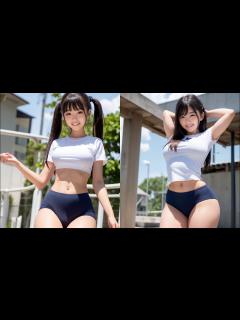 [画像][x]ブルマの妹系後輩女子と部活デート Club date with a girl in bloomers - YouTube 余白なし
