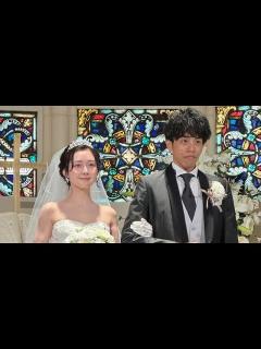 [画像][x]B1- 金久保芽衣、ウエディングドレス姿を披露 下田裕太選手との結婚式&事務所移籍を報告 - YouTube 余白なし
