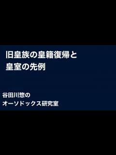 [画像][x]旧皇族の皇籍復帰と皇室の先例 - YouTube 余白なし
