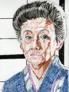[画像][x]『犬神家の一族』 大竹しのぶ さん 【描きました111】 - YouTube 余白なし