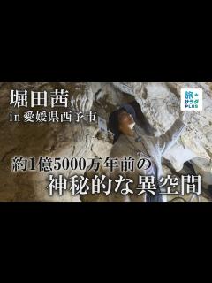 [画像][x]【堀田茜 in 愛媛県西予市】歴史を感じる神秘的な洞窟で暗闇体験 - YouTube 余白なし