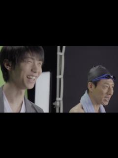 [画像][x]羽生結弦選手と松岡修造がCM初共演 撮影現場に密着した映像を公開 - YouTube 余白なし
