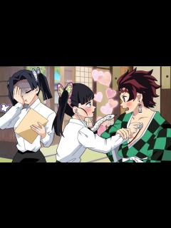 [画像][x]炭治郎とカナヲのドキドキ定期検診/// 聴診器を当てる手が震えて思わず公開告白w カナヲ「炭治郎…実はね…」炭治郎「え？俺死ぬの ... 余白なし