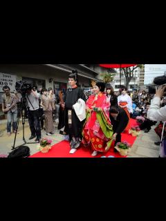 [画像][x]平安絵巻が出現！清盛ゆかりの能福寺で模擬結婚式 - YouTube 余白なし