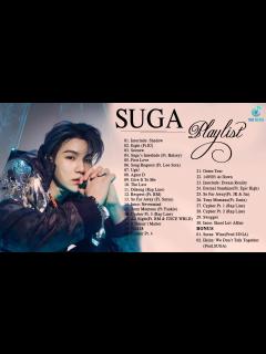 [画像][x][防弾少年団] SUGAソロ＆コラボレーションソング2022年更新 💜 SUGA Solo & Collaboration Songs ... 余白なし