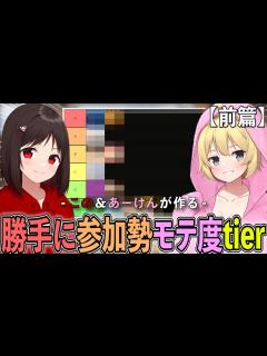 [画像][x]あーけん＆このでモテる参加勢tier表を勝手に作ってみた！※独断と偏見多め。【前編｜あーけんさん/この＠あ 50人クラフト｜ニート部 ... 余白なし