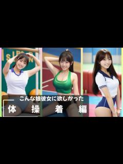 [画像][x]【AI美女グラビア #018】体操着編 [AI LOOKBOOK][AI미녀 사진집] - YouTube 余白なし