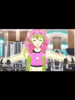 [画像][x]甘露寺蜜璃は妓夫太郎を倒すため筋トレでムキムキになる - YouTube 余白なし