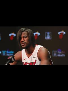 [画像][x]Jimmy Butler explains new hairstyle, predicts a Heat title - ESPN Video 余白なし