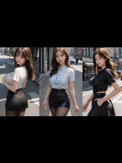 [画像][x][4k AI lookbook] 巨乳黑絲秘書2| Huge Breasts Secretary｜유방 비서｜ブレストセクレタリー #ai美女 ... 余白なし