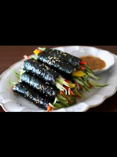 [画像][x]요즘 매일 먹어요! 배부르고 살빠지는 꼬마김밥 만들기, 다이어트 김밥 레시피 - YouTube 余白なし