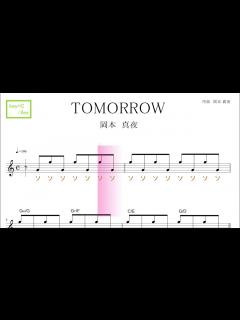 [画像][x]TOMORROW ( 岡本真夜 ）key=C/Am ／ドレミで歌う楽譜【コード付き】 - YouTube 余白なし