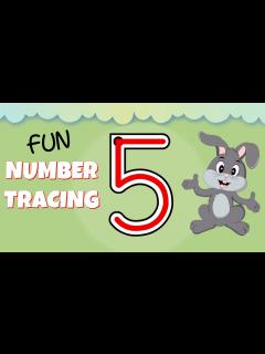 [画像][x]How to Write the Number 5 - Numbers for Kids - YouTube 余白なし