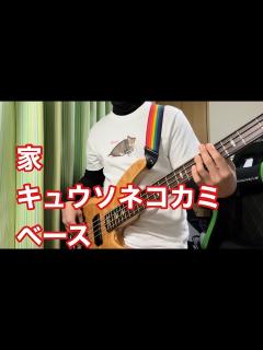 [画像][x]家/キュウソネコカミ ベース弾いてみた - YouTube 余白なし