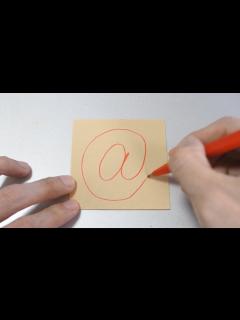 [画像][x]アットマーク＠の書き方【手書き】(How to Wright AT Symbol ＠) - YouTube 余白なし