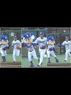 [画像][x]選手たちが皆何かしらのリアクションをしてくれたドアラの送り出し！ (2023/05/09) - YouTube 余白なし