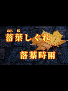[画像][x]落葉しぐれ( 落葉時雨 )漢譯+注音+卡拉OK(カラオケ) -演唱: 華Hana - YouTube 余白なし