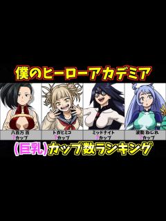 [画像][x]ヒロアカカップ数ランキング【アニメ比較 余白なし