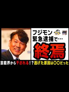 [画像][x]【ゆっくり解説】“当て逃げ事故”後に普通に収録！？緊急逮捕で芸能界から追放される悲惨なフジモン… - YouTube 余白なし