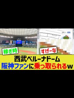[画像][x]西武ベルーナドーム、阪神ファンに乗っ取られてしまうwwwwwwww【なんj反応】 - YouTube 余白なし