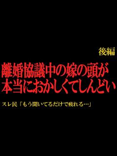 [画像][x]【2chヒトコワ】離婚協議中の嫁の頭が本当におかしくてしんどい…2ch怖いスレ【後編】 - YouTube 余白なし