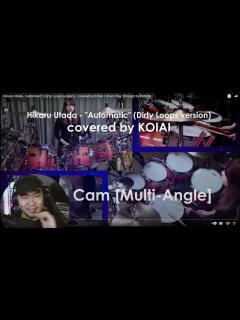 [画像][x]Kanade Sato (Koiai) from Japan - 濃藍 - 佐藤 奏 - 宇多田ヒカル - Drum cam HEAVEN ... 余白なし