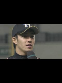 [画像][x]北海道日本ハム・斎藤佑樹 ヒーローインタビュー - YouTube 余白なし