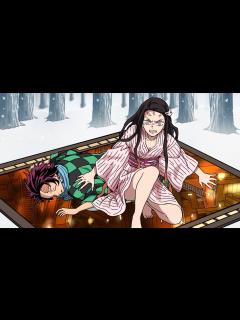 [画像][x]1話で無限城に落ちる禰豆子【鬼滅の刃】 - YouTube 余白なし