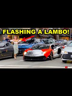 [画像][x]Girl Flashing Her BOOBS In Front of DDE Lamborghini SVJ! - YouTube 余白なし