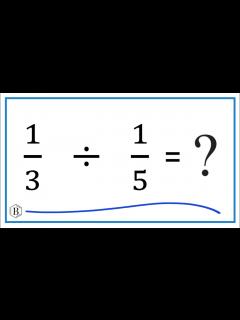 [画像][x]1/3 Divided by 1/5 (one-third divided by one-fifth) - YouTube 余白なし