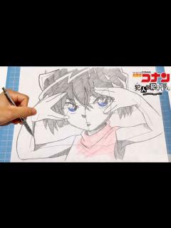 [画像][x](名探偵コナン 犯人の犯沢さん)灰原哀シャーペンを使った簡単なイラストの描き方！イラストメイキングIllustration ... 余白なし