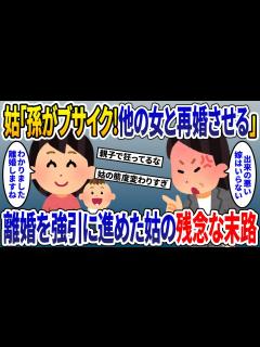 [画像][x]同居の姑「孫がブサイク！違う女と再婚させるから離婚しろ！」→即離婚して絶望的な事実を伝えた結果w【2chスカッとスレ・ゆっくり解説 ... 余白なし