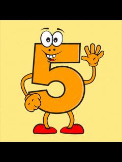 [画像][x]Premium Vector | Creative number 5 cartoon character 余白なし