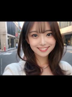 [画像][x]街中を歩く笑顔の女性モデル Stock Video | Adobe Stock 余白なし