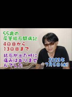 [画像][x]55歳の尿管結石闘病記 4日目から13日目まで 結石が出た時に痛みはありませんでした - YouTube 余白なし