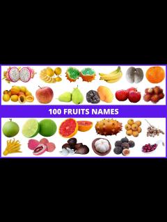 [画像][x]100 Fruit names in English | Fruits name with picture | Learn Entry ... 余白なし