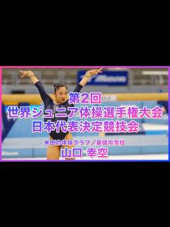[画像][x]【第2回 世界ジュニア体操選手権大会 日本代表決定競技会】 山口 幸空 - YouTube 余白なし