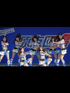 [画像][x]今年も、チアドラ・カッコいいー!!【チアドラゴンズ・2017】D-STAGE・LIVE! 開幕戦 2017.4.4 - YouTube 余白なし