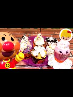 [画像][x]アンパンマン カップケーキちゃんのケーキ屋さん！トッピングは何にしますか？ ️ お店屋さん ごっこ お買い物 おもちゃ アニメ みーちゃんママ ... 余白なし