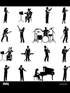 [画像][x]Pianist Silhouette Stock Photos & Pianist Silhouette Stock Images - Alamy 余白なし