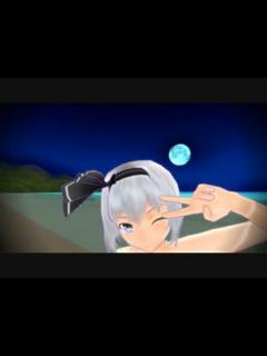[画像][x]水着妖夢が夜の海でGravity=Reality - ニコニコ動画 余白なし