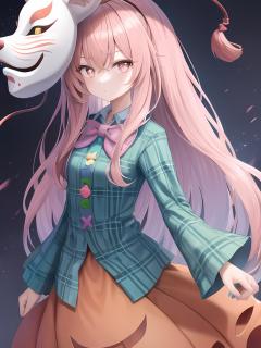 [画像][x]東方「こころ #東方Project #秦こころ 」|kaeshiro👑💎🔱⚜️🏆🎖️🏅🥇🥈🥉🎗️🎀のイラスト 余白なし