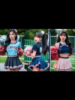[画像][x]チアガール アヘ顔 【AI写真集】チア / cheerleader / AI Art / 【AI Look Book】ahegao - YouTube 余白なし