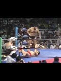 [画像][x]ジャイアント馬場vsタイガー・ジェット・シン82年7月川崎 Giant Baba vs Tiger Jeet Singh PWF ... 余白なし