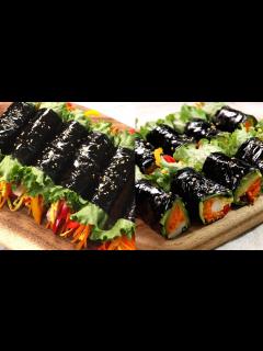 [画像][x]밥없는 김밥 이 방법 최고👍다이어트 키토김밥만들기ㅣ김밥을 이렇게 하면 살 안쪄요 - YouTube 余白なし