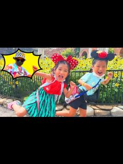 [画像][x]みのちゃん&めいちゃんが遊園地でハンターとおにごっこ！たけめいストーリーコラボ - YouTube 余白なし