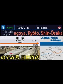 [画像][x]東海道･山陽新幹線 [のぞみ号] 東京→博多【AMBITIOUS JAPAN! 余白なし