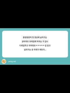 [画像][x]뚱땅뚱땅띡 첫 영상에 날아가는 공마저도 프레임에 박히는 거 겁나 ... 余白なし