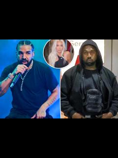[画像][x]Drake taunts Kanye West with Kim Kardashian sample in new song 余白なし
