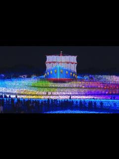 [画像][x]「天空の船」で大海原へ なばなの里でイルミネーション始まる - YouTube 余白なし